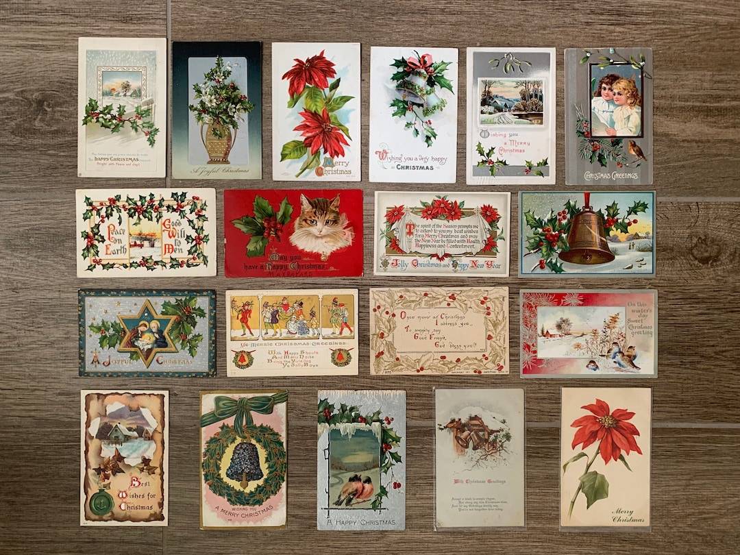 Vintage Christmas Postcards Etsy