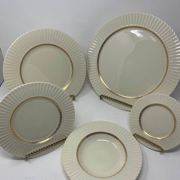 Exquisite Lenox Cretan China, Choice of 10.75 inch, 8.5 inch, or 6.5 Inch Plates, 8.5 inch Rim Soup Bowls or 13 inch Chop Plate/Platter