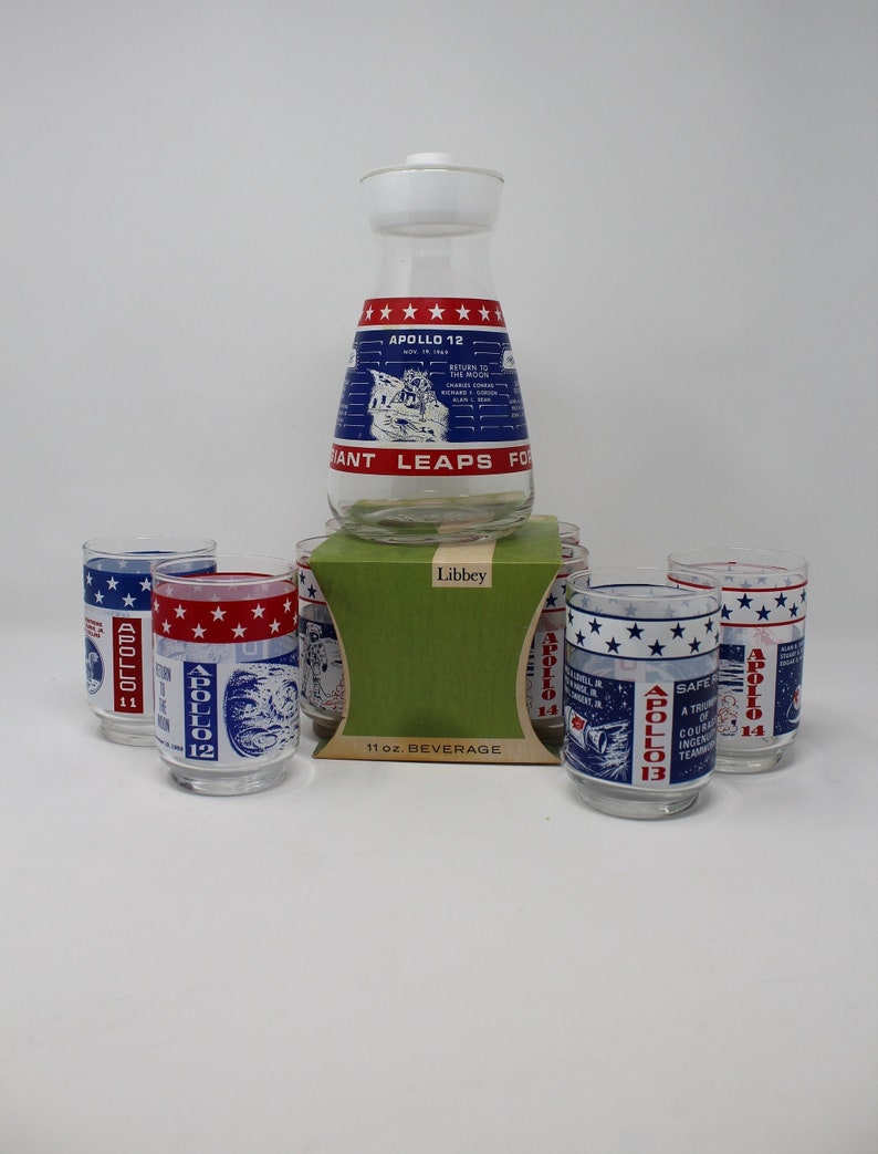 Apollo Mission Glassware, See Description for Item Availability - Etsy