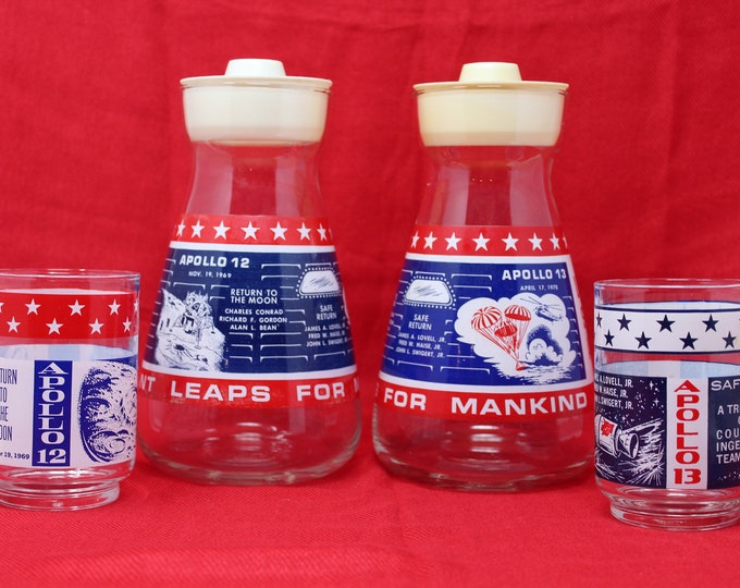 Apollo Mission Glassware, Assorted Sets and Carafes - Etsy