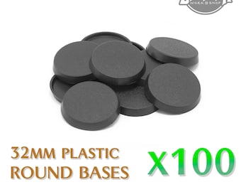 100 pieces 25mm Square plastic Bases for warhamemr Miniatures base and wargame