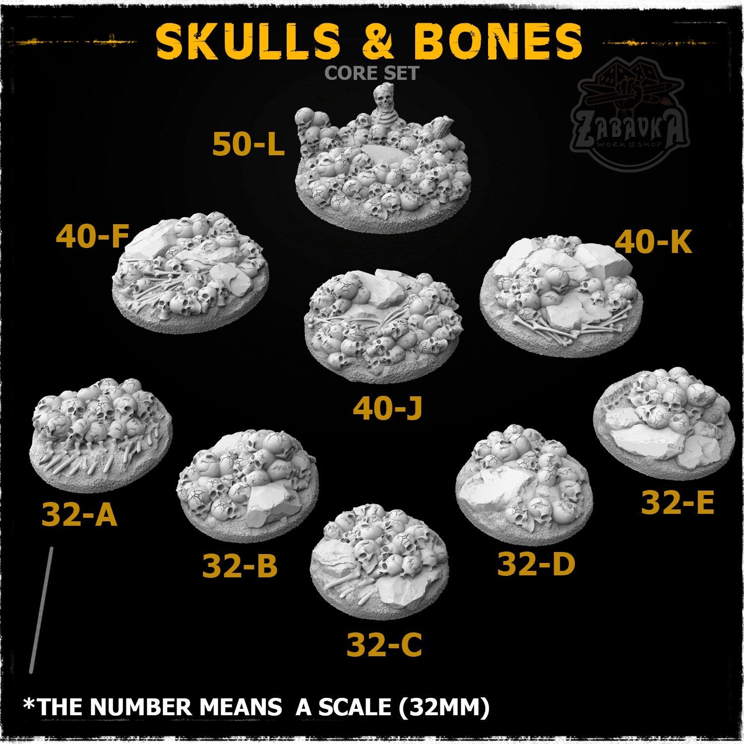 Skulls and Bones Wargames Bases Toppers de socles miniatures
