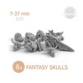 Fantasy Skulls (8 PCs) • Terrain • Bases • for Tabletop Gaming • D&D • DnD • by Zabavka Workshop product logo
