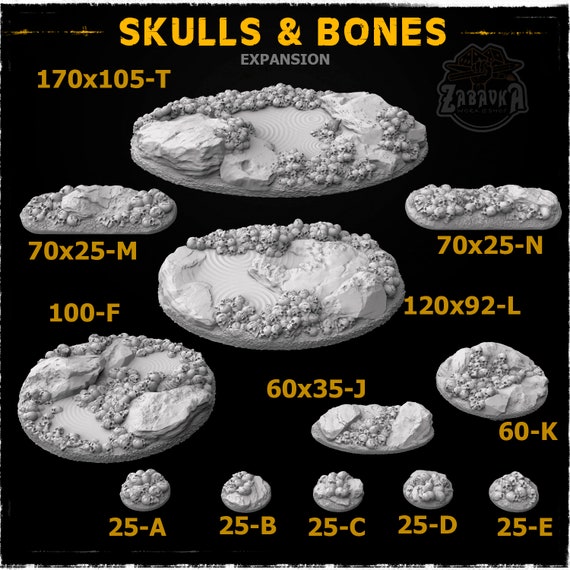 Skulls and Bones Wargames Bases Toppers de socles miniatures