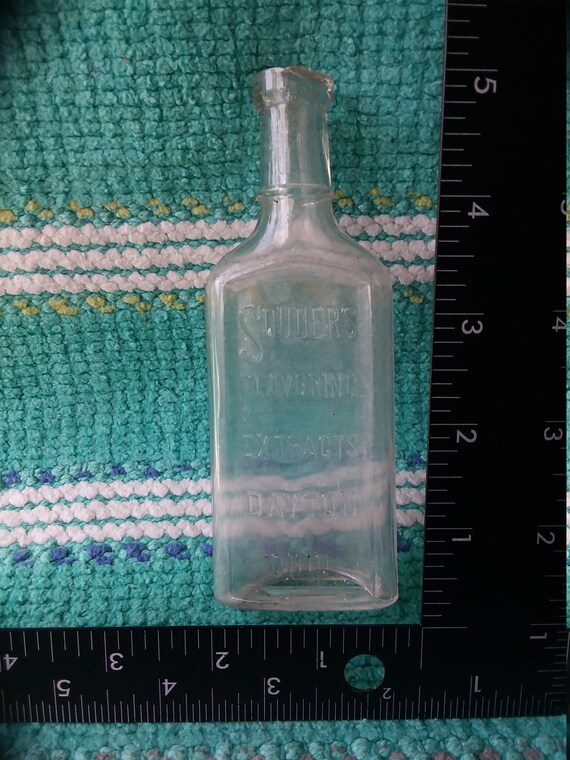 Vintage SOUDERS Flavoring Extract Bottle. Dayton Ohio. Etsy