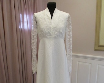 60s/70s White Wedding Dress