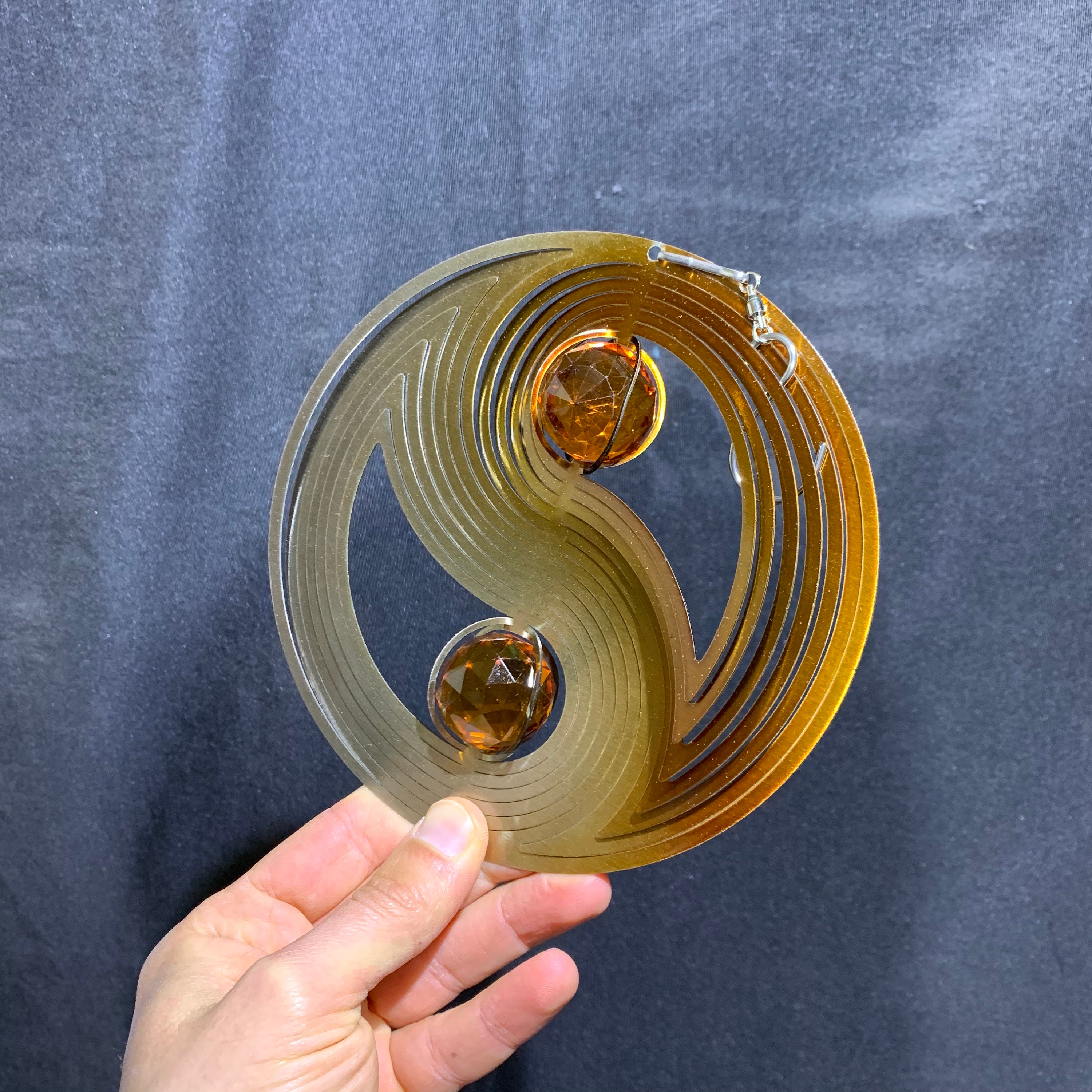 YIN and YANG Wind Spinner 6 With 2 Crystal Balls. Etsy UK