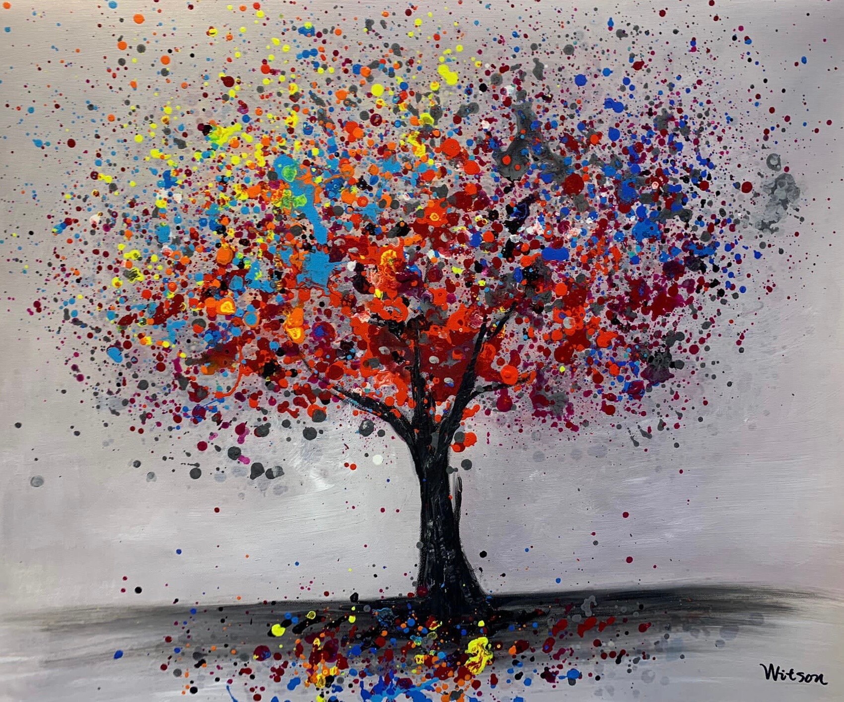 Colorful Tree Oil Paintings