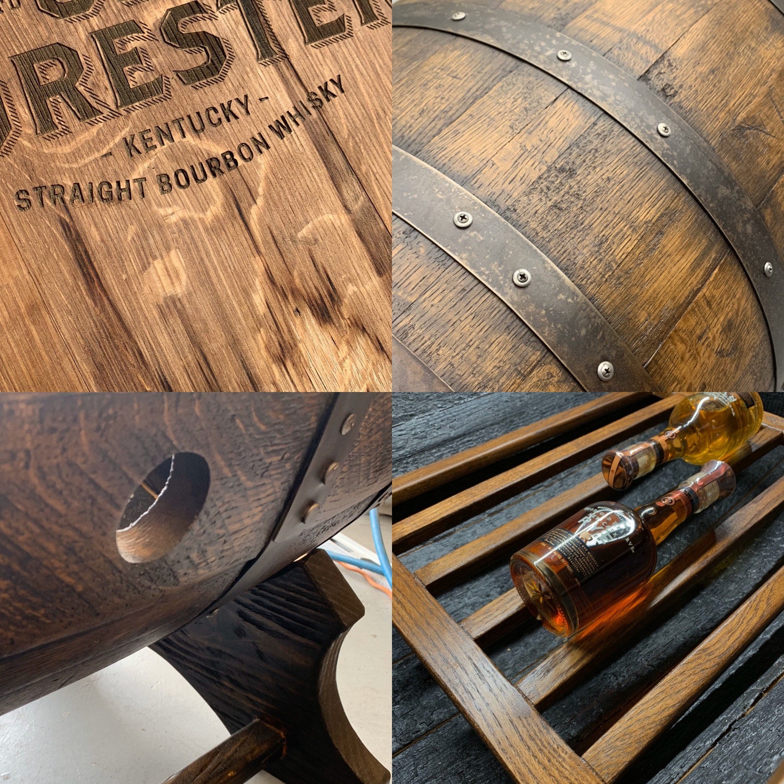 Whiskey Barrel Coffee Table Etsy