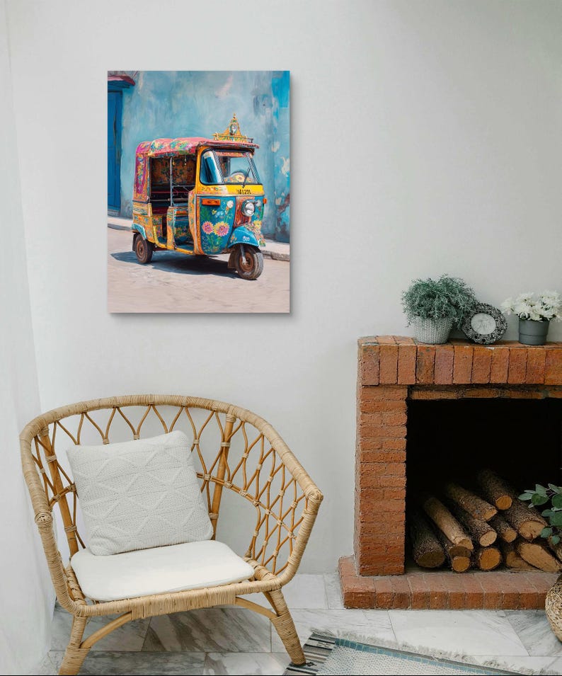 Pakistani Rickshaw Art Print: South Asian Folk Culture (digital ...