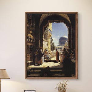 Dome of the Rock Vintage Print: Jerusalem Islamic Architecture (Digital Download
