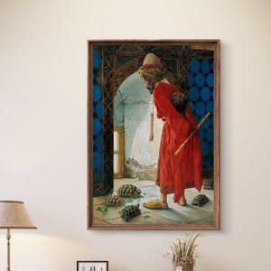 Osman Hamdi Bey - The Tortoise Trainer - Ottoman Orientalist Art Print (Digital Download)