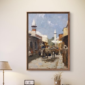 Impresión del mercado otomano: arte islámico vintage de Oriente Medio (descarga digital)