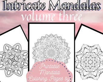 Druckbare Mandala Malvorlagen Band 3, Malbuch für Erwachsene, Mandala Malbuch, Druckbares Pdf, Malbuch für Erwachsene