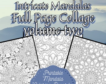Printable Full Page Mandala Coloring Pages volume 2, adult coloring mandala pages, printable mandalas pdf, coloring pages for adults