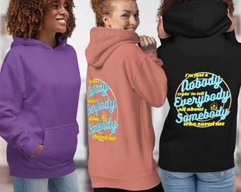 I'm a Nobody Tryin To Tell Everybody about Somebody Who Saved Me Comfy Unisex Pullover Hoodie,Faith Based Christian Streetwear Jesus Top