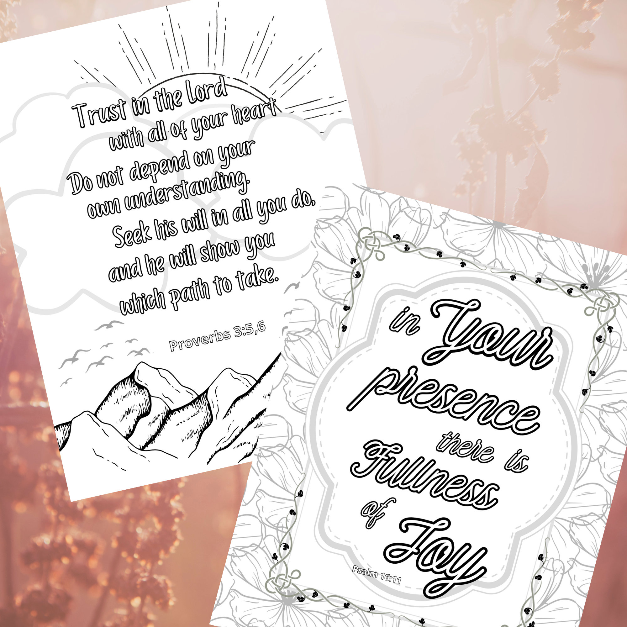 10 Printable Faith Based Coloring Pages Vol 3, Printable Pdf, Instant ...