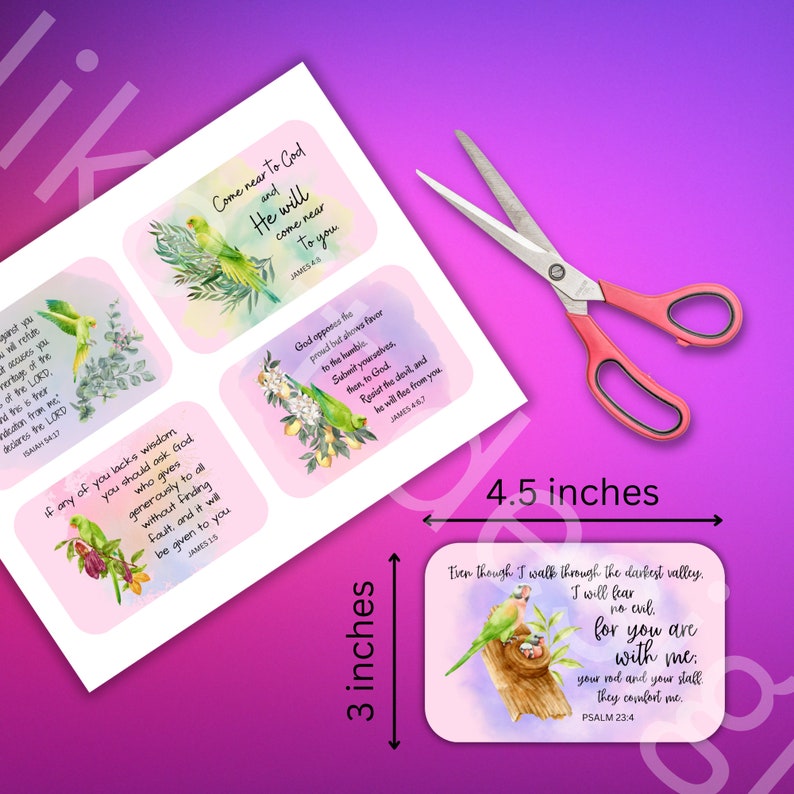 20 Printable Scripture Cards: Vol 2 God's Promises Niv,scripture Memory Memorization Bookmarks ...