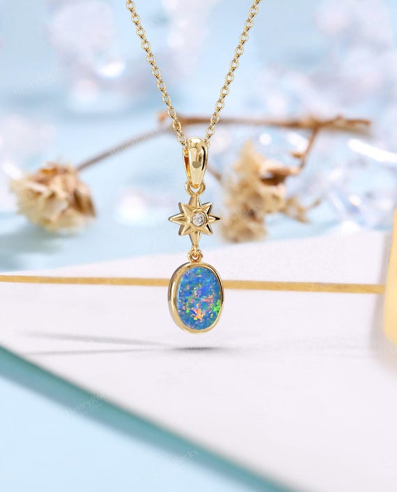 オパール ゴールド オーバルチャーム14k