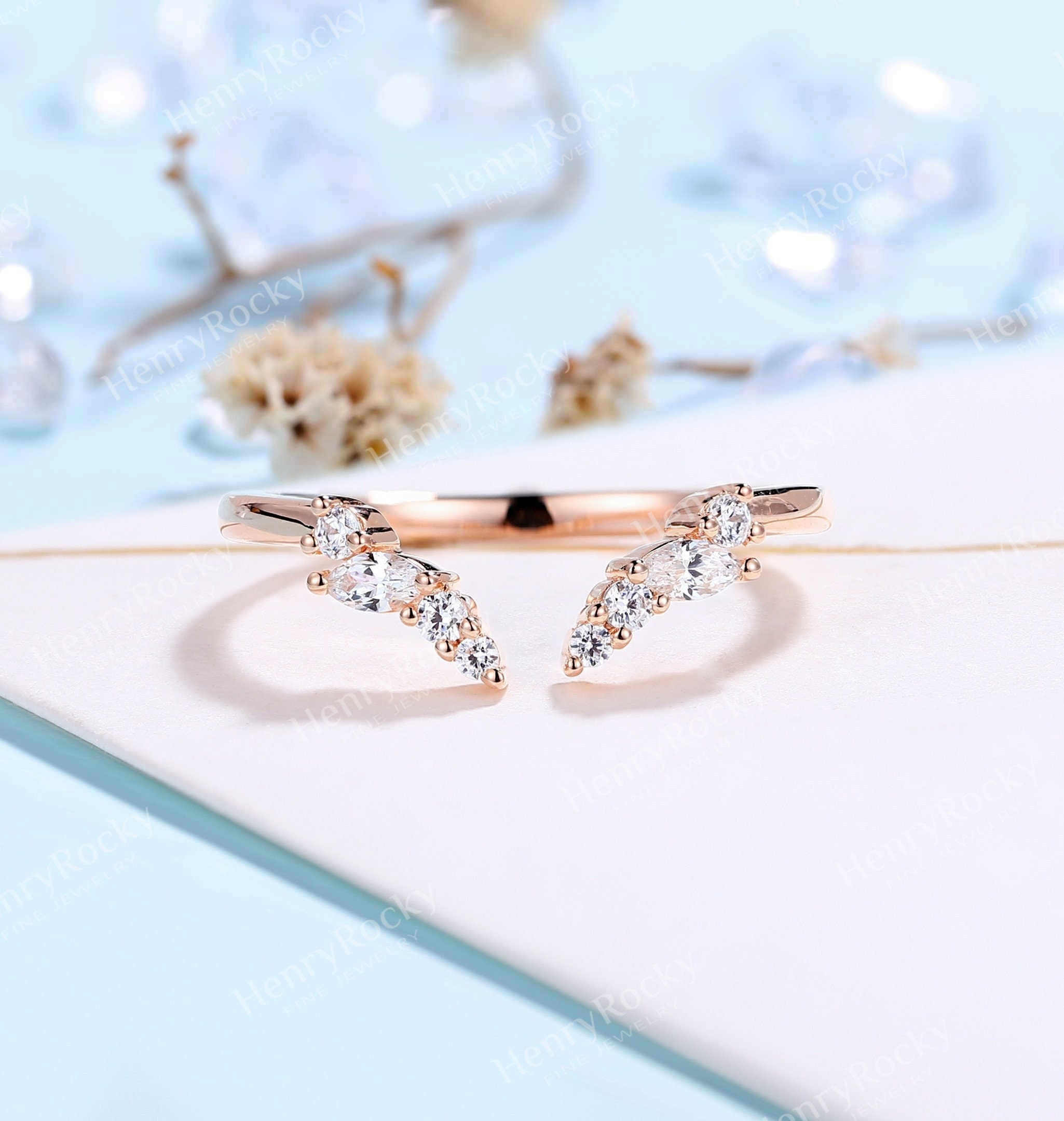 Marquise wedding band wraps store