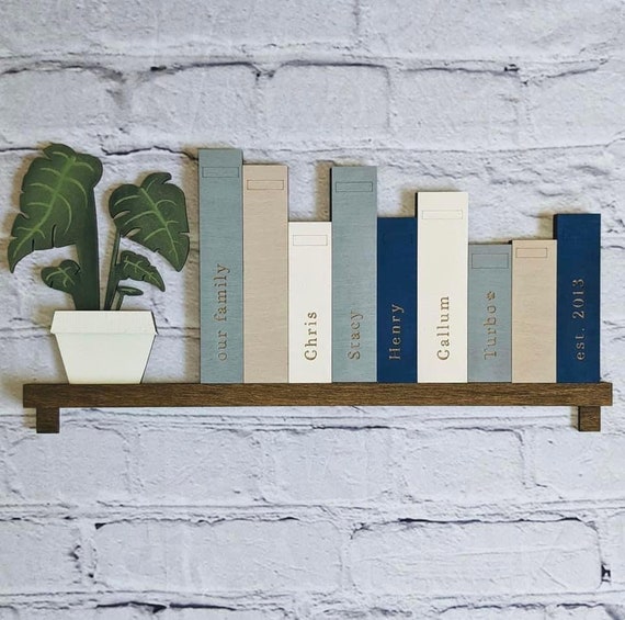 Personalized bookshelf Etsy