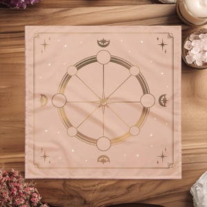 Starseed Oracle Altar Cloth | Tarot Spreads • Crystal Grids • Etheric Cords  | Mystical Altar Essentials | Home and Ritual Decor