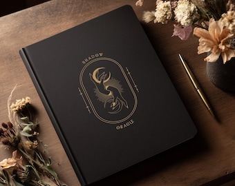 Shadow Oracle Journal • Guided Companion for Shadow Work and Intuitive Practice • Ascension Tarot Realm • 200-page Notebook