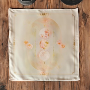 The Lovers Oracle Altar Cloth: Triple Moon - Ritual Decor, Mystical Altar Essentials