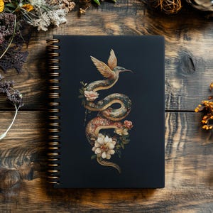 Diário do Oráculo das Sombras | Caderno, Diário, Caderno de Desenhos, Livro das Sombras, Leituras de Tarô | Capa dura ou brochura com encadernação em arame dourado
