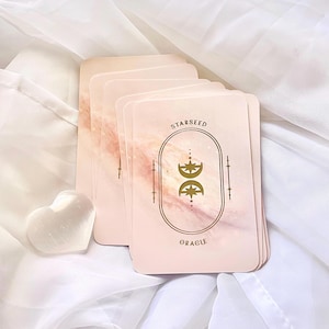 NEU! Sternensaat Orakel | Leistungsstarkes 12-Karten-Deck + Anleitungsbuch | Rahm Goldfolie | Indie Kleinserie | Ascension Tarot Realm **11.Juli VORBESTELLUNG