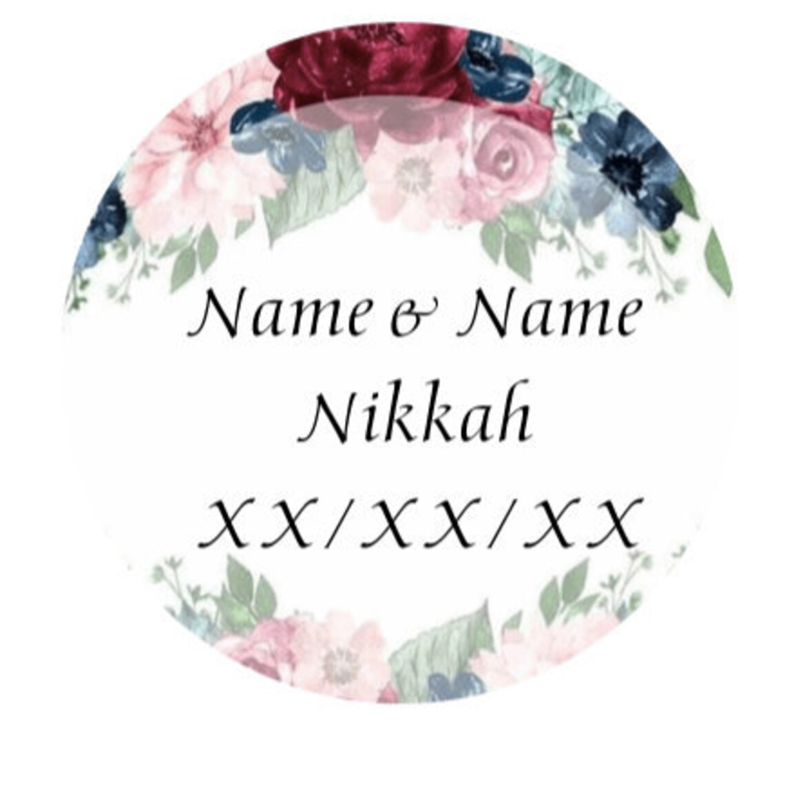 Custom Nikkah Stickers Etsy