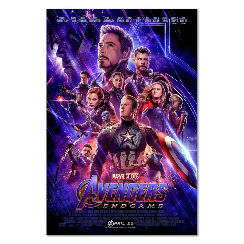 High Quality Prints Dolby Cinema Art Work Avengers Endgame Movie Poster