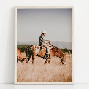 Farmhouse Decor Poster | Cowboy Print, Western Decor, Desert Decor, Wall Art, Art Print, Southwestern, Americana, Rustic Decor, Large Prints