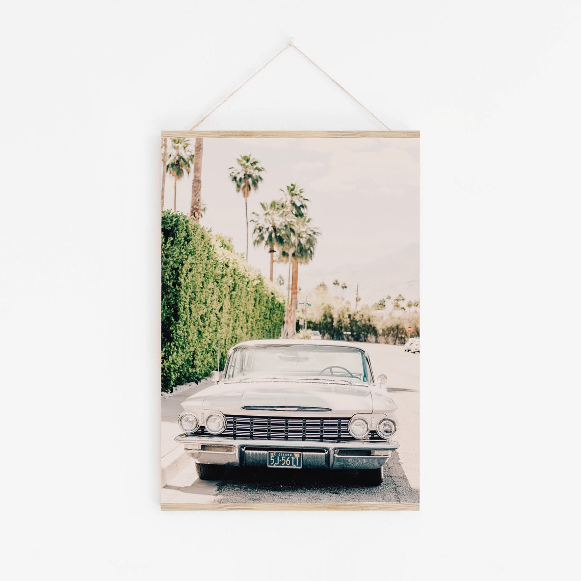 Vintage Car in Palm Springs California Boho Desert Wall Art - Etsy