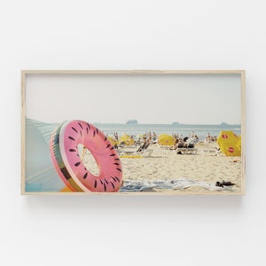 Samsung Frame TV Art, Summer Beach Photo, Beach Float Print, Summer Art voor Frame TV, Beach Scenery, Tropical Beach Tv Print, Summer Tv Art