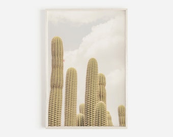 Desert Cactus Print, Saguaro Wall Art, Arizona Saguaro Print, Cacti Poster, Saguaro Cactus,Cactus Printable,Desert Print,Desert Cactus Print