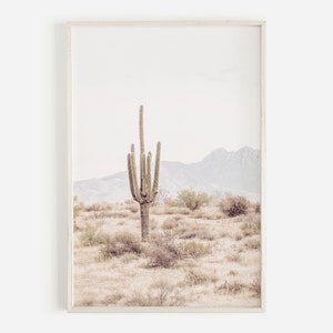 Arizona Desert Print, Saguaro Cactus Wall Art, Desert Landscape, Boho Poster Print,  Wilderness Photo, Four Peaks Arizona, Desert Printable