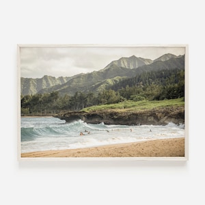 Hawaii Beach Wall Art, Tropical Forest Print, Big Island Photo, Hawaiian Landscape, Tropical Beach Poster, Lush Forest in Hawaii, Sand Beach