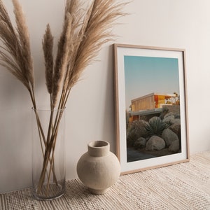 Mid Century Modern Architecture, Desert House Print, Palm Springs Wall Art, Mid Century House, Desert Landscape, Downloadable Print image 4