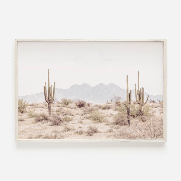 Arizona woestijn print, vier pieken foto, zuidwestelijke muur kunst, woestijn landschap print, afdrukbare muur kunst, wildernis poster, woestijn fotografie