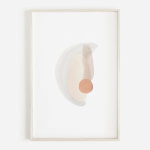 Brush Stroke Print, Abstract Watercolor Wall Art Print, Downloadable Art, Blush Pink Grey Art, Modern Large Wall Art,Bedroom Decor,Printable