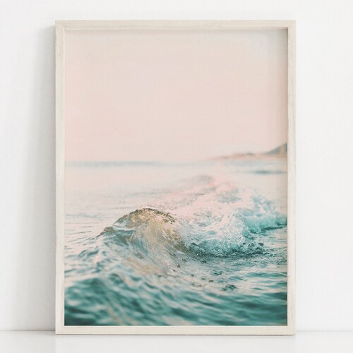 coastal decor wave poster beach photography beach print digital prints