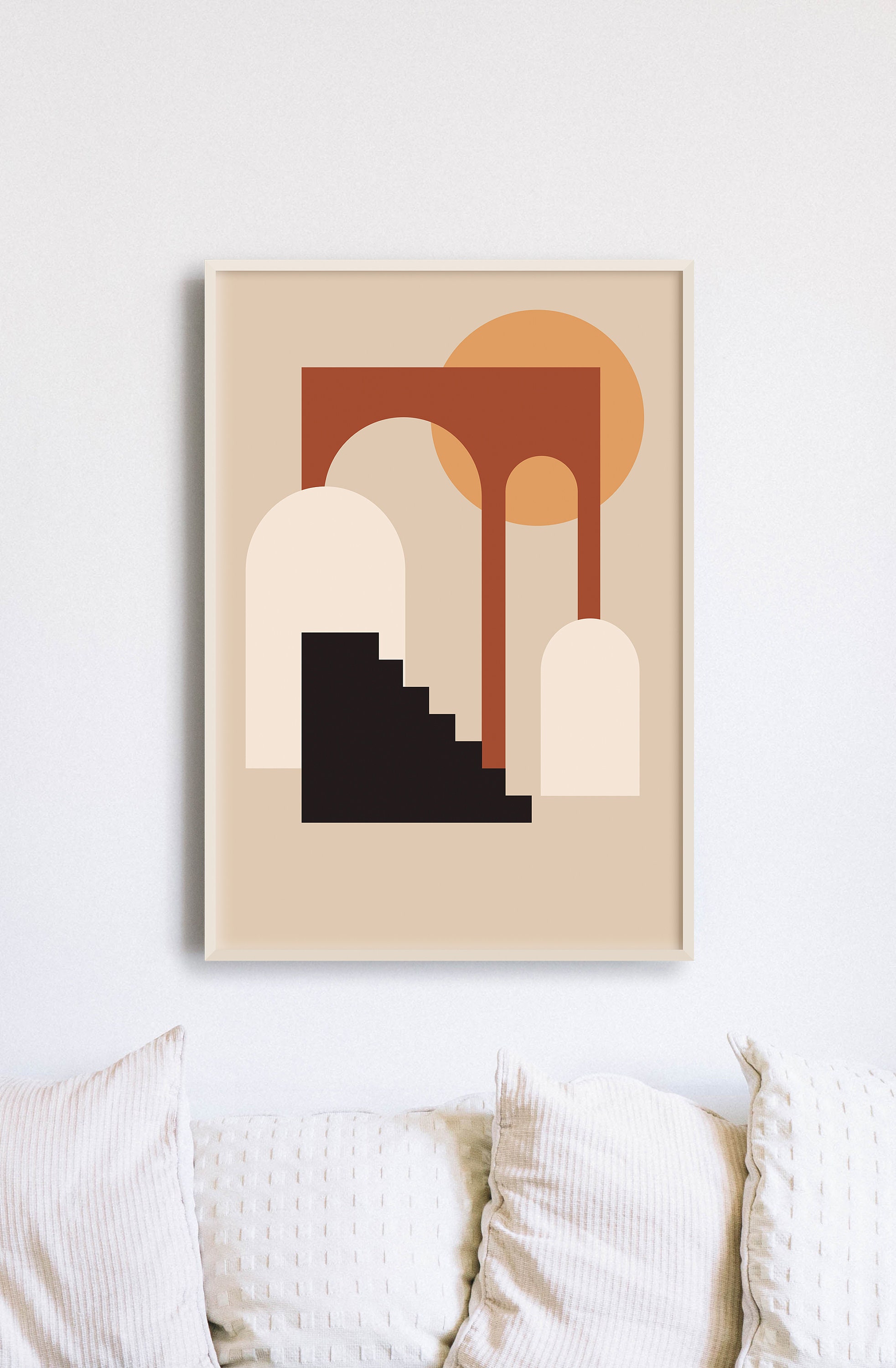 Modern Wall Art Gallery Set of 4 Abstract Art Set Warm Art Etsy UK