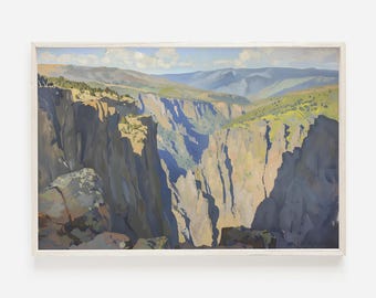 Black Canyon Of The Gunnison National Park Print, Black Canyon Colorado, Rustic Home Decor, Deep Canyon Gorge, Colorado Scenery Print