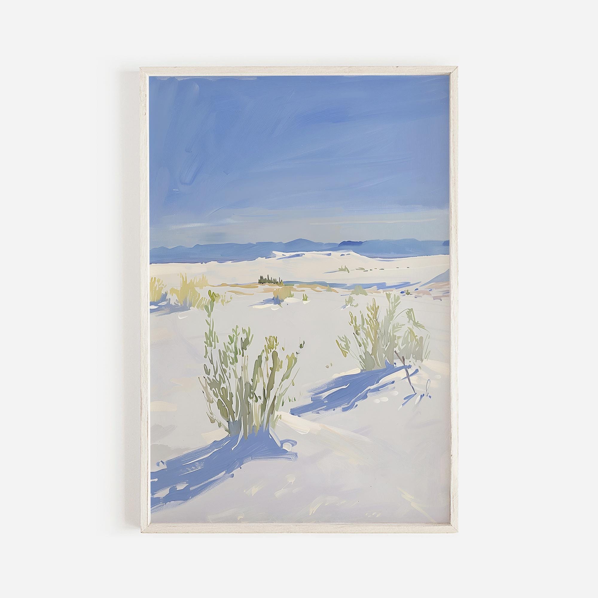 Park Narodowy White Sands Print, Zabytek Nowego Meksyku, Białe Wydmy, Krajobraz Południowo-Zachodni, Krajobraz Pustyni Jałowej, Wystrój Domu w Nowym Meksyku