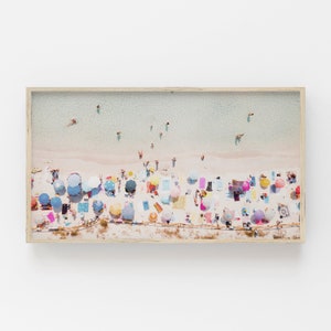 Samsung Frame TV Art, Pastel Beach Print, Coastal TV Decor, Summer Beach TV Art, Aerial Beach for Frame Tv, Summer Beach Scenery, Tv Decor