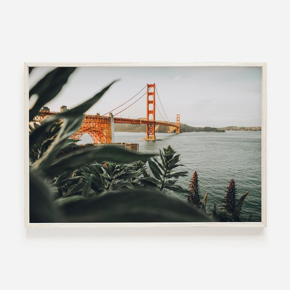 Golden Gate Bridge in San Francisco, Bay Area Home Decor, Golden Gate Bridge Printable, San Francisco Scenery, Bay Area Landscape Poster
