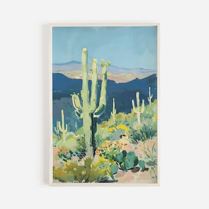 Saguaro-Nationalpark, Süd-Arizona, Saguaro-Kaktus Poster, Tucson-Landschaft Druck, Südwest-Hauptdekor, Arizona-Nationalpark