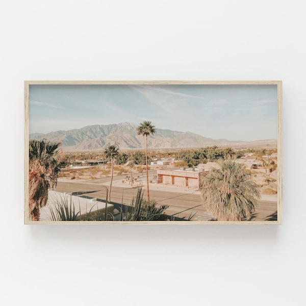 Samsung Frame TV Art, Palm Springs TV Print, Palm Springs Art for Frame TV, California Desert, Desert City Print, California Palm Springs Tv