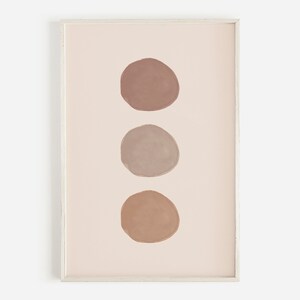 Mid Century Circles Print, Geometric Wall Art, Shapes Print, Large Abstract Poster, Modern Wall Art, Terracotta Rust, Burnt Orange, Mustard
